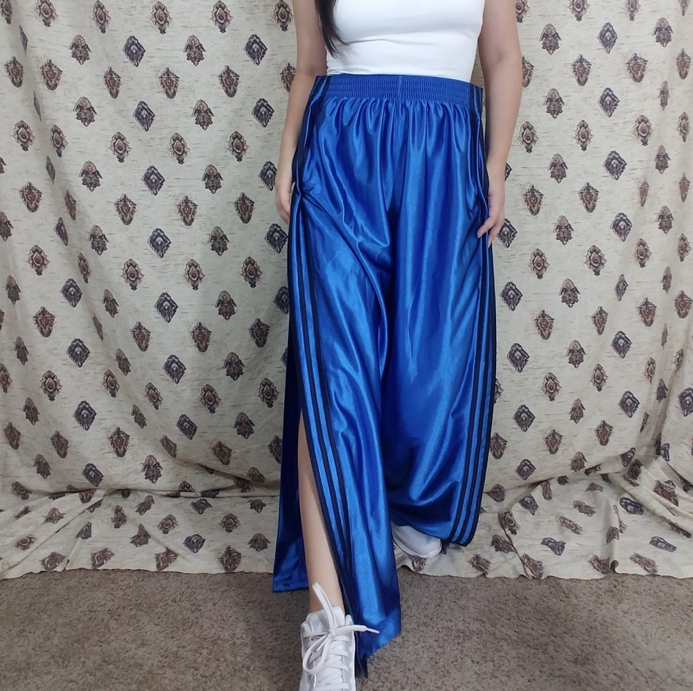 Shiny Blue Adidas Sweatpants